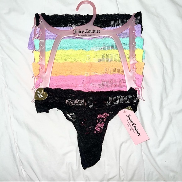 Juicy Couture Set of 7 Thongs (Brand New) - Picture 1 of 4